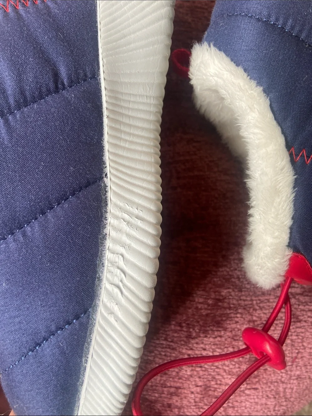 Lands End quilted navy